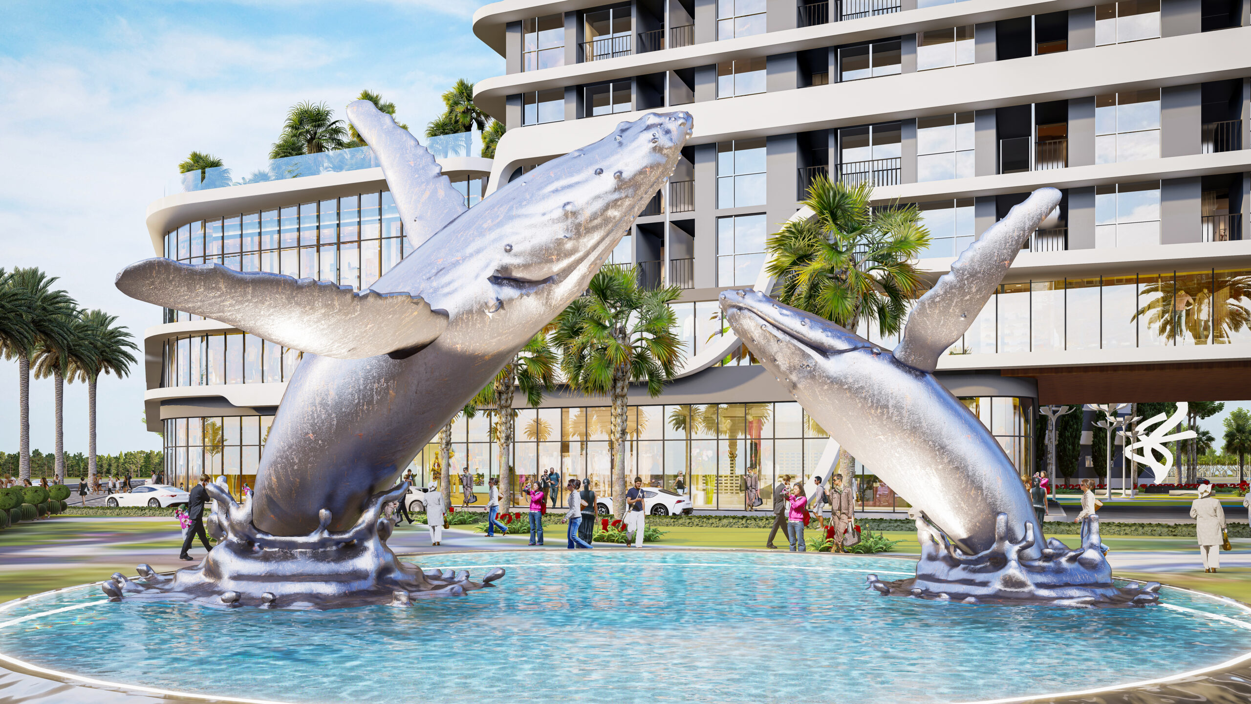 Chi tiết biểu tượng Cá Ông tại Whale Residence Đà Nẵng, điểm nhấn văn hóa biển trong thiết kế chung cư cao cấp ven biển của IBSTAC.