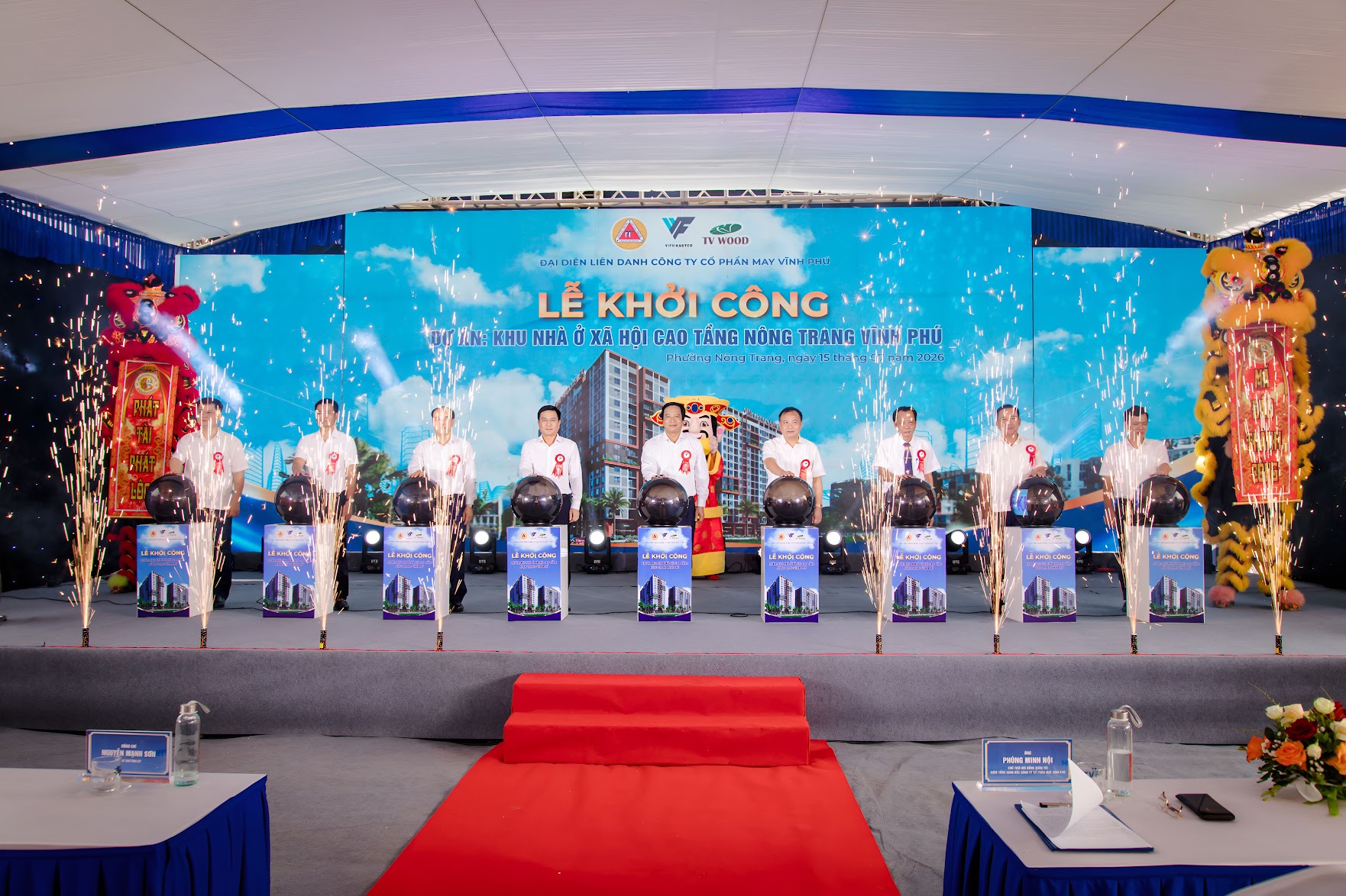 Phối cảnh Khu nhà ở xã hội cao tầng Nông Trang Vĩnh Phú, dự án chính thức khởi công ngày 15/7/2026.