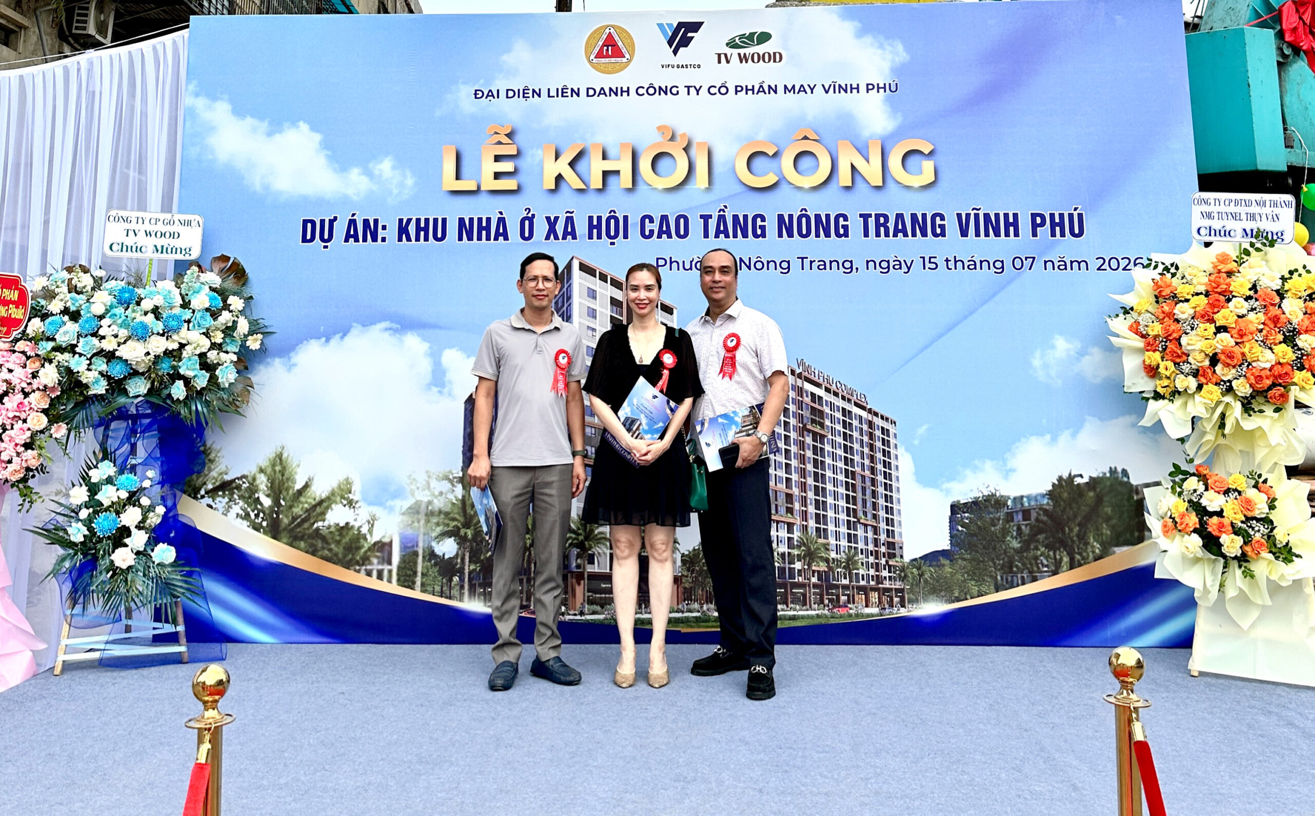Đại diện IBSTAC tham dự lễ khởi công Nhà ở xã hội Nông Trang Vĩnh Phú tại phường Nông Trang