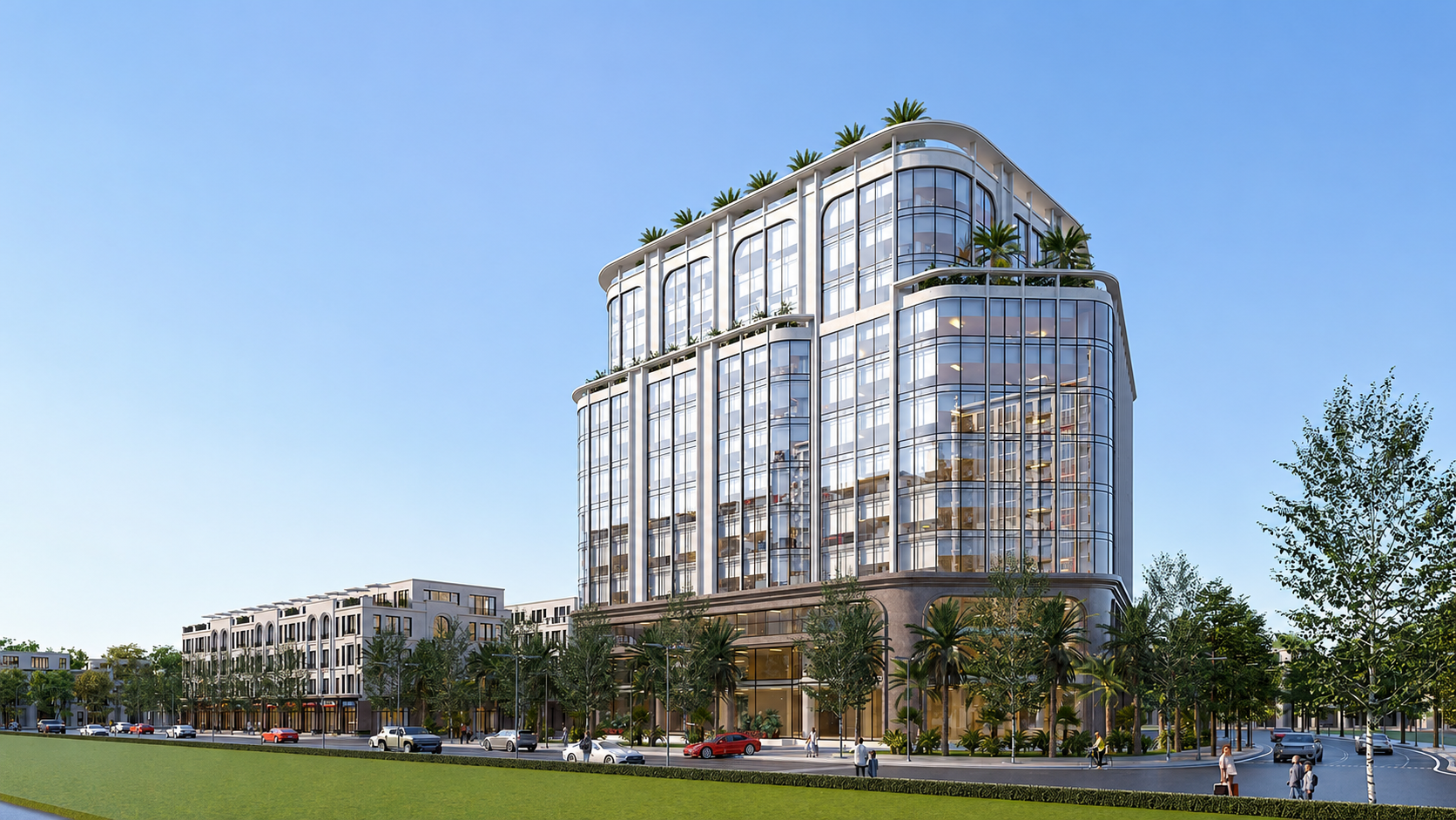 Phối cảnh tổ hợp thương mại dịch vụ 12 tầng tại miền Trung - IBSTAC Architects